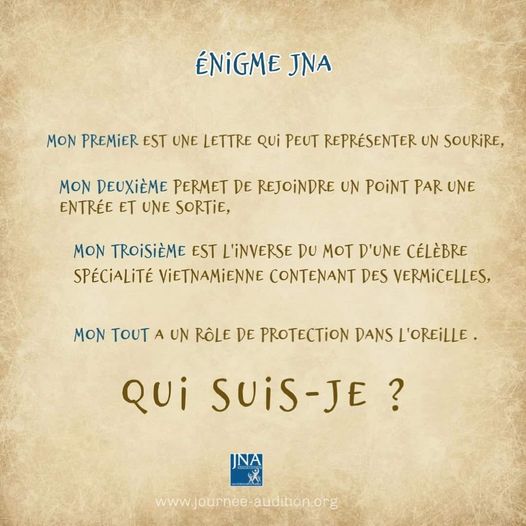 Énigme JNA  But du jeu :
 Trouvez le mot qui s’y t…