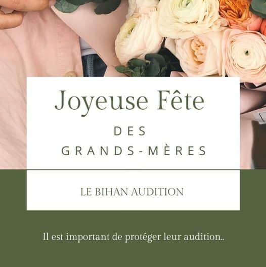 BONNE FÊTE DES GRANDS-MÈRES

Prenez soin de vos gr…